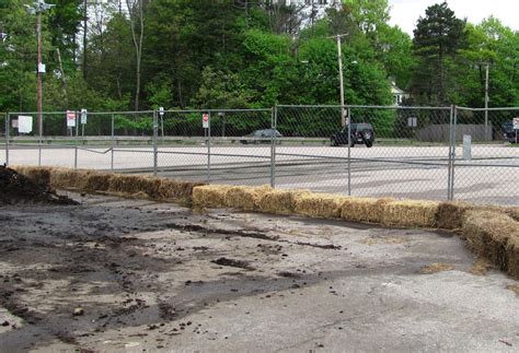 Straw or Hay Bale Barrier .